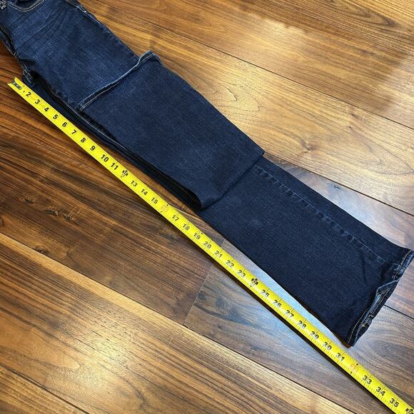 Abercrombie & Fitch Low Rise Boot Cut Denim Jeans Y2K Size 2R 26/33 - Picture 10 of 14